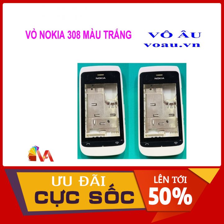 VỎ NOKIA 308 MÀU TRẮNG