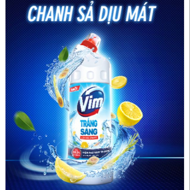 Gel Tẩy Rửa Trắng Sáng Vim - Hương Chanh Sả (475ml)