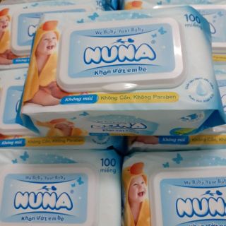 Khăn ướt Nuna không mùi 100 tờ