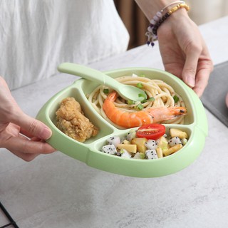 Khay ăn dặm sợi tre kèm thìa