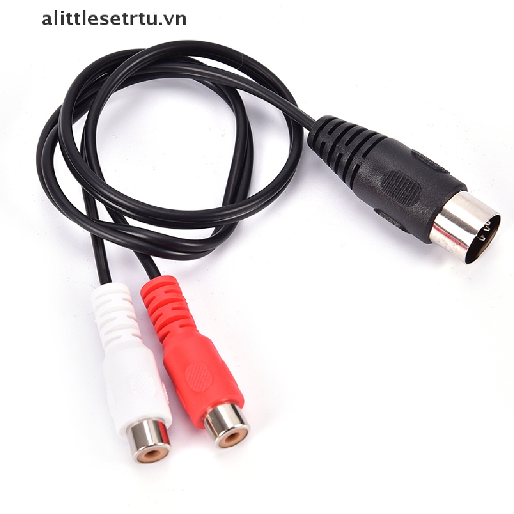 Dây Cáp Âm Thanh Chuyển Đổi DIN 5P Male Sang 2 RCA Phono Female Jack MF Dài 0.5M.
