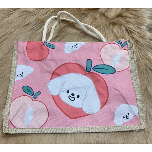 PVN46523 Túi cói hình chú bò sữa đáng iu Giá Rẻ