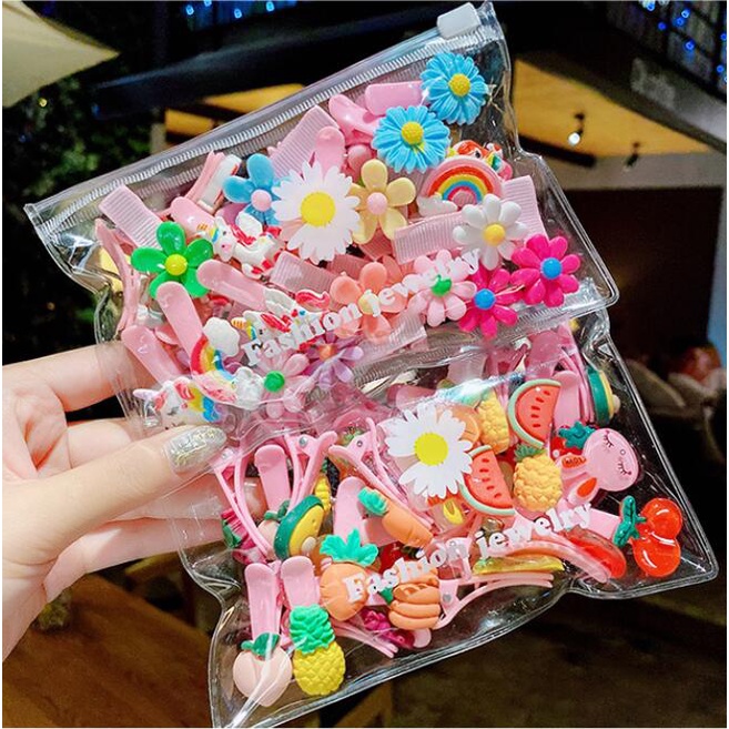 Kẹp Tóc Hình Hoa/Trái Cây Dễ Thương Thời Trang Cho Bé Gái 2022