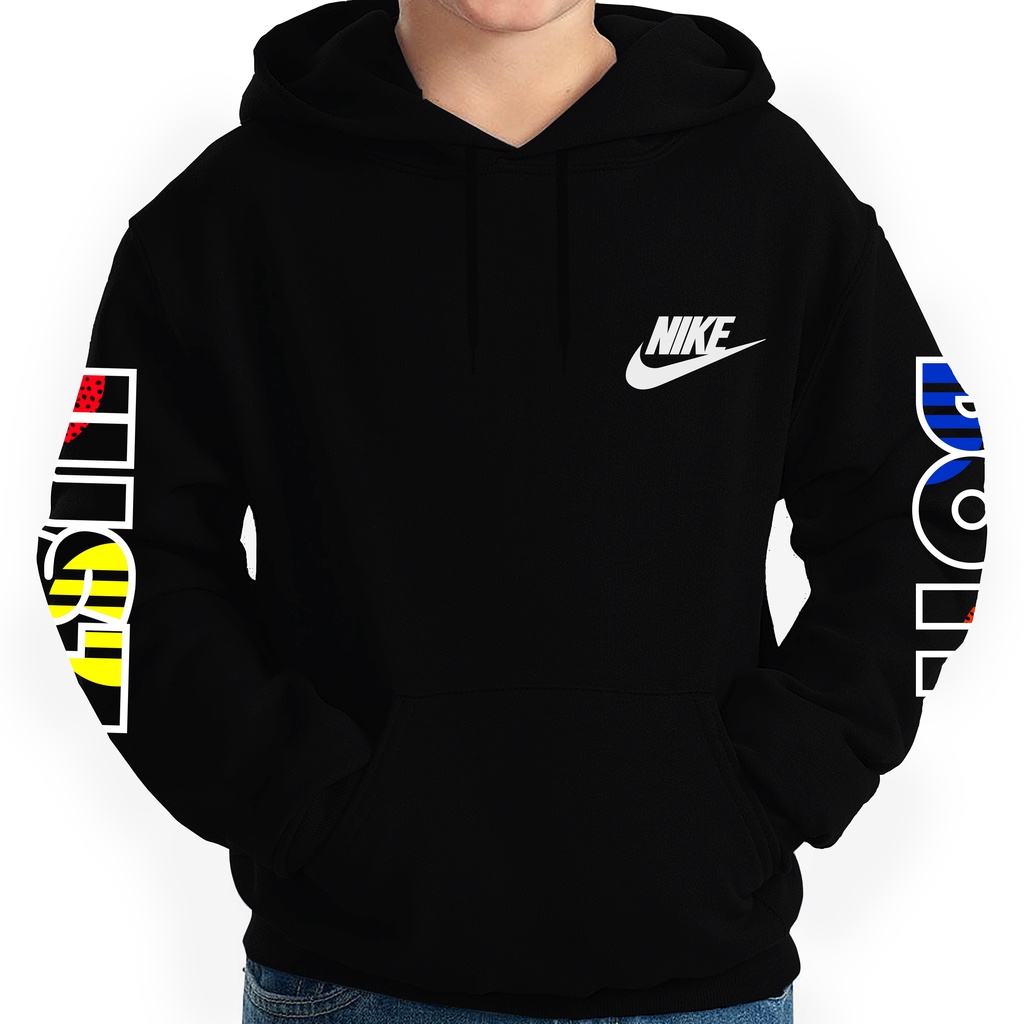 Dabo Áo Khoác Sweater Thể Thao Tay Dài Cổ Tròn In Họa Tiết Nike JDI Tổng Hợp Xu Hướng Giản Dị Dành Cho Bé Trai Gái 3-9 Tuổi