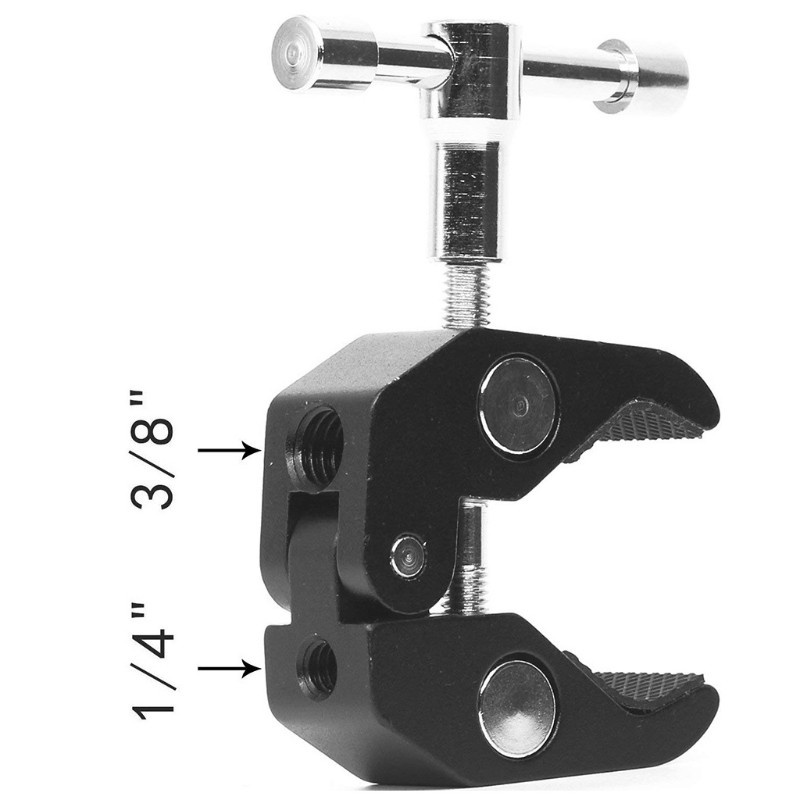 Kẹp ren 1/4 và 3/8 đa năng gắn máy ảnh / đèn / dù an toàn tiện dụng