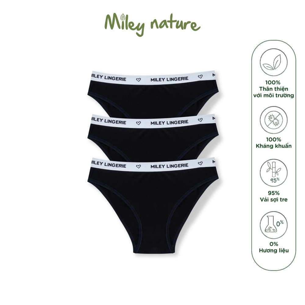 Combo 6 Quần Lót Nữ Miley Lingerie Vải Sợi Bamboo Cao Cấp Miley Nature FBS0201-0101