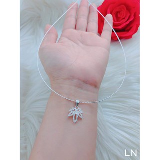 Kiềng cổ mềm bạc ta liền mặt