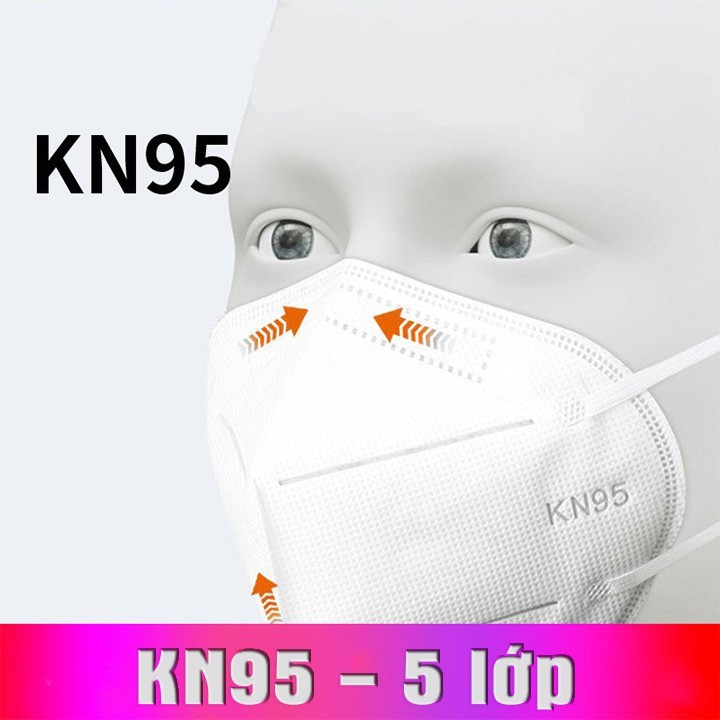 [Free Ship] Combo 10-20 Khẩu Trang KN95 5 lớp loại không van