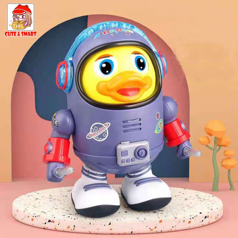 Đồ Chơi Thông Minh Cho Bé, Space Duck Dance, Chú Vịt Không Gian Nhảy Múa, biết đi, phát sáng và có nhạc cực kỳ dễ thương