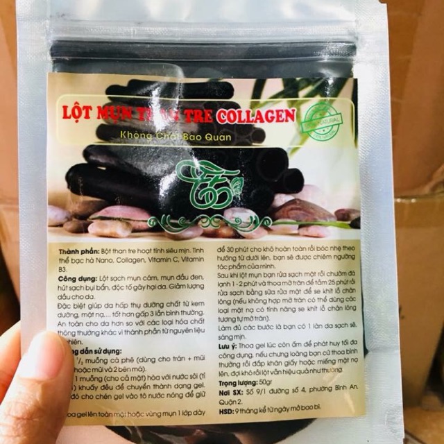 Lột mụn than tre collagen