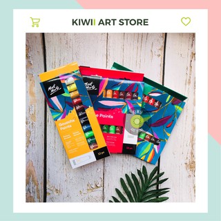 Màu Gouache Mont Marte 12/18/24 tuýp 12ml vẽ trên nhiều chất liệu giấy
