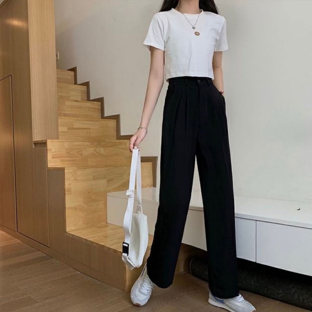 Quần Âu Nữ Ống Rộng 🐲 Quần Âu Nữ Lưng cao Dáng suông Phong Cách Thời Trang Cao Cấp🍄 | BigBuy360 - bigbuy360.vn