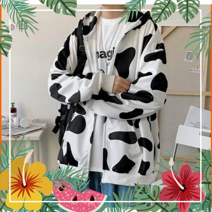 💖 MẪU HÓT 💖 Áo hoodie bò sữa unisex form rộng họa tiết bò sữa cực đẹp thời trang năng động, Áo Bò Sữa Có Mũ