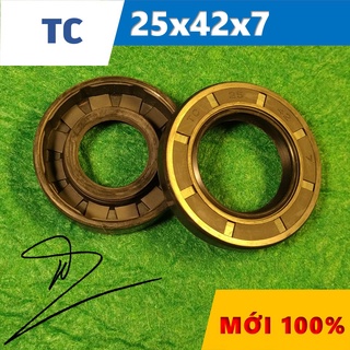 Phớt chặn dầu tc 25x42x7 ( phớt dầu / chắn dầu / lò xo / phớt ben / oil seal tc 25*42*7)