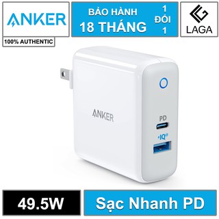 Cốc sạc ANKER PowerPort II PD 49.5W USB Type C Power Delivery & USB PowerIQ 2.0 - A2321