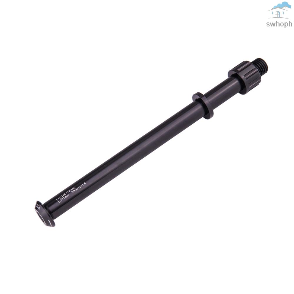 12mm MTB Xe Đạp Thru Trục Trục Phía Sau Hub Xiên Bánh Xe Đạp Trục Hub Trục