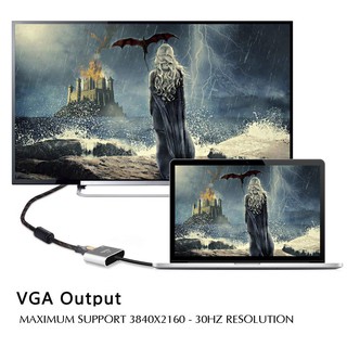 Đmytm gjff cáp chuyển usb type c to hdmi và vga utrahd 4k 25 95