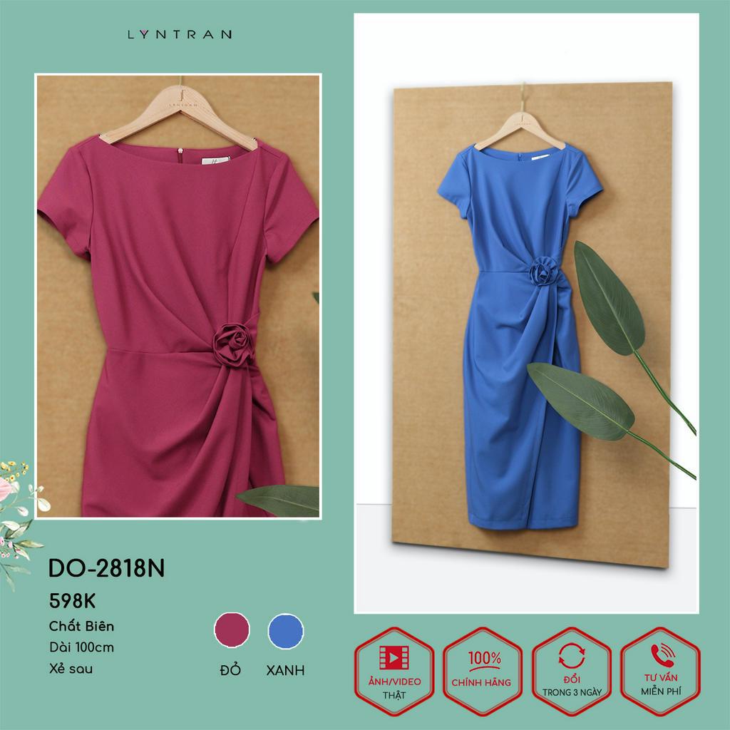 Đầm ôm nữ công sở ly đổ thác che giấu vòng 2 tốt LYNTRAN DO-2818N