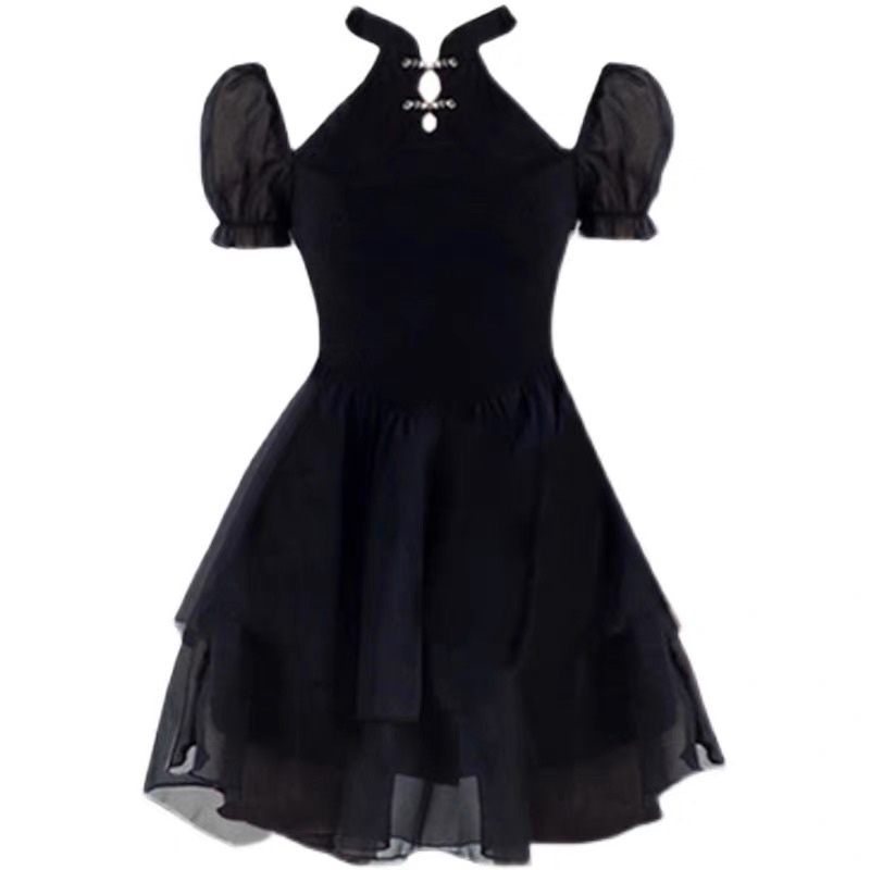 Đầm Sườn Xám Cách Tân Khoét Vai Xinh Xắn