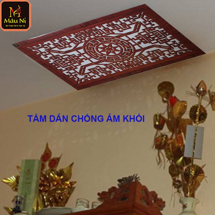 TẤM CHỐNG ÁM KHÓI dán phòng thờ, dán lên trần nhà,không phải khoan, Kích thước 41cm x 61cm [ kệ bàn thờ ]