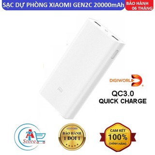 [Digiworld] Pin Sạc Dự Phòng Xiaomi 20000mah Gen 2C 2018 - BH Chính Hãng