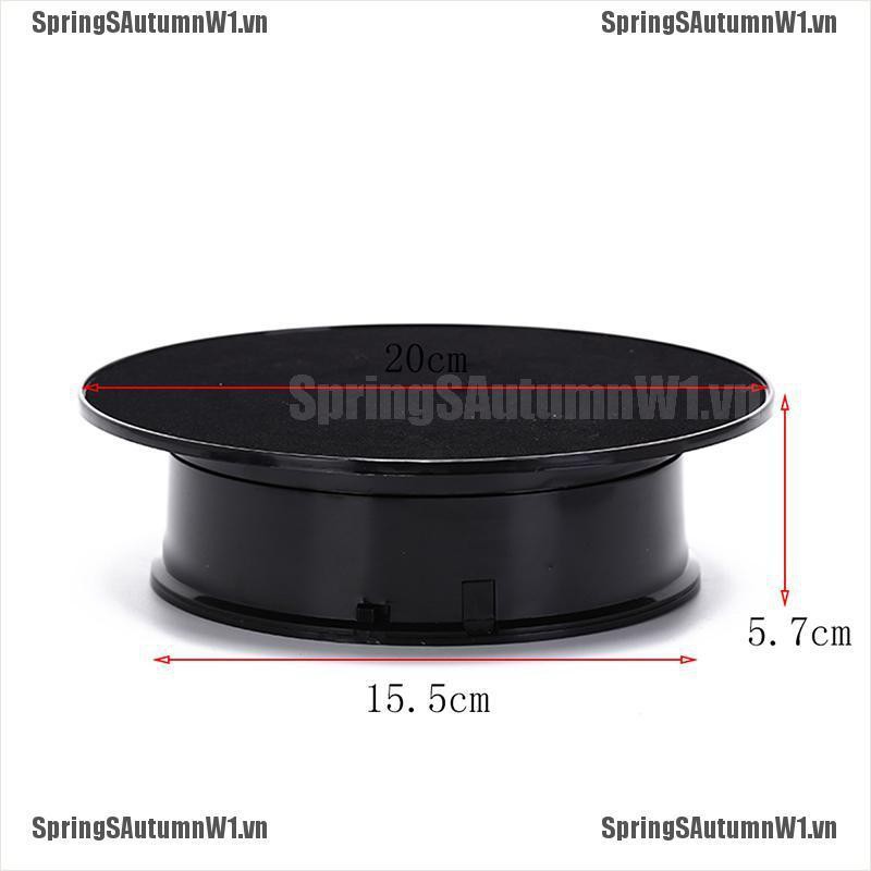 [Spring] 1pc 20cm mirror glass top rotating rotary display stand turntable show holder [VN]