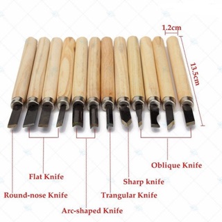 Bộ dao khắc đục tiện gỗ 12 món cao cấp Wood Caruiug Set