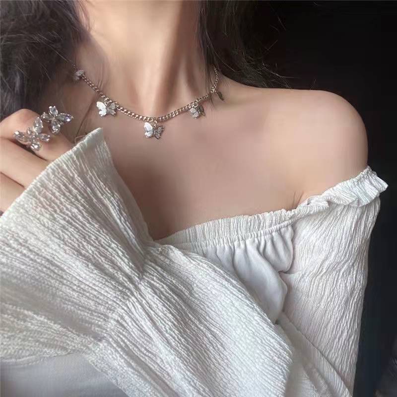 Vòng cổ Mặt Hình Bướm Phong Cách Hàn Quốc Thời Trang Cho Nữ