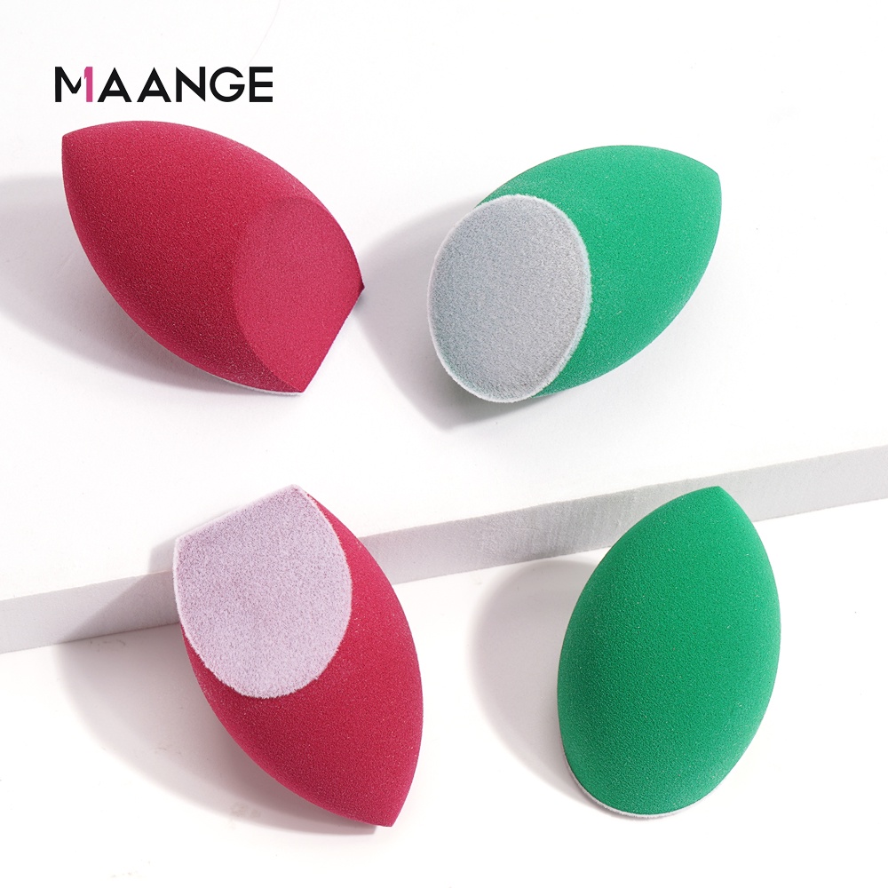 Set 4 mút trang điểm MAGEFY hình bán cầu thấm hút tốt