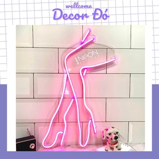 Đèn Led Neon Chân Cô Gái | KT : 33x19cm | Quà Tặng Trang Trí Cực Chất , Siêu Sáng & Tiết Kiệm Điện Với Led 12v |