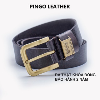 Thắt lưng nam da thật khóa đồng