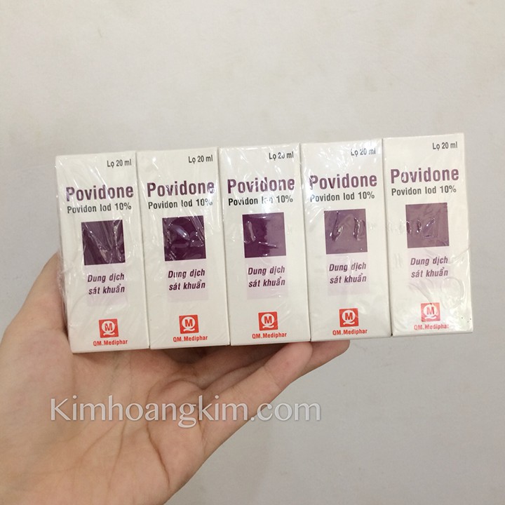 Lốc 10 chai Povidone 10%, chai 20ml