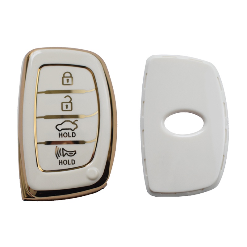 Ốp Chìa Khóa Xe Hơi 4 Nút Cao Cấp Cho Hyundai Tucson Santa Fe Rena Sonata Elantra Creta Ix35 Ix45 I10 I30 I40