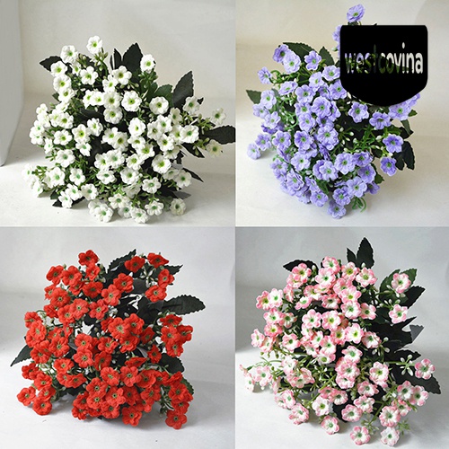 [Hot]☀ 1 Nhánh 6 Nhánh 36 Bông Hoa Milan Giả Bằng Lụa Trang Trí Nhà Cửa DIY
