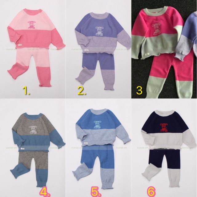Bộ len momma sz 6-24m cho bé trai/bé gái