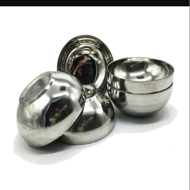 Combo 5 bát inox 14cm chống nóng 2 lớp