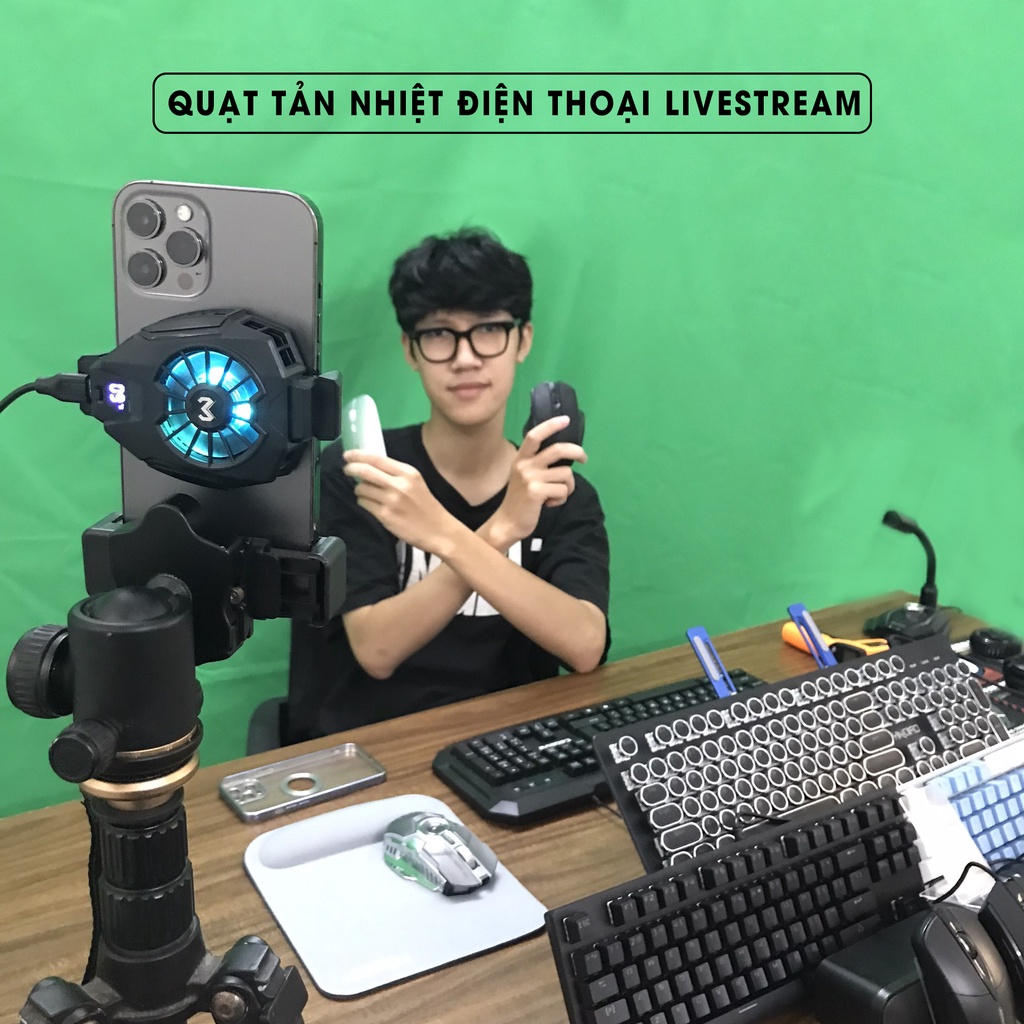 Quạt tản nhiệt điện thoại livestream MEMO DL05 CX01 CX02 CXA2 DLA2 DLA3 DL06 DL07 cho streamer không giật lag nóng máy