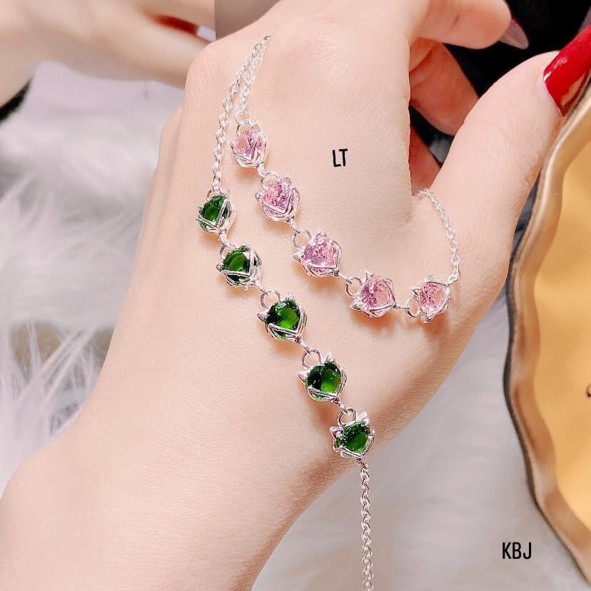 Lắc tay nữ bạc ta lắc hồ ly đủ màu may mắn tình duyên - Kho sỉ bạc Nhất Linh