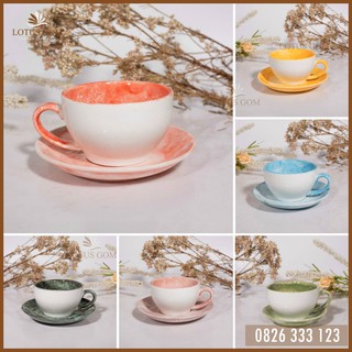 Cốc Cafe Capuchino Kèm Đĩa - [SETUP TRỌN GÓI LY CỐC CÀ PHÊ TRIẾT KHẤU CAO]