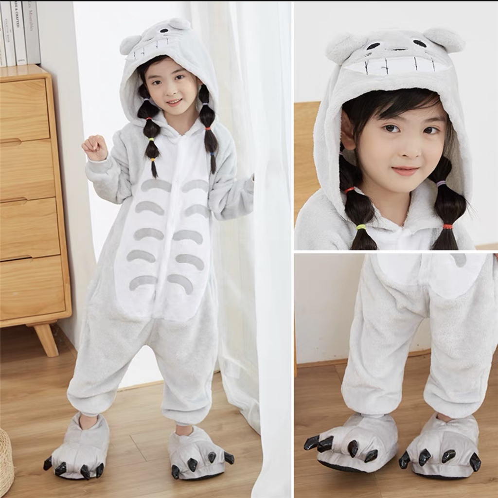 Đồ ngủ liền thân hình động vật hoạt họa dễ thương dành cho bé