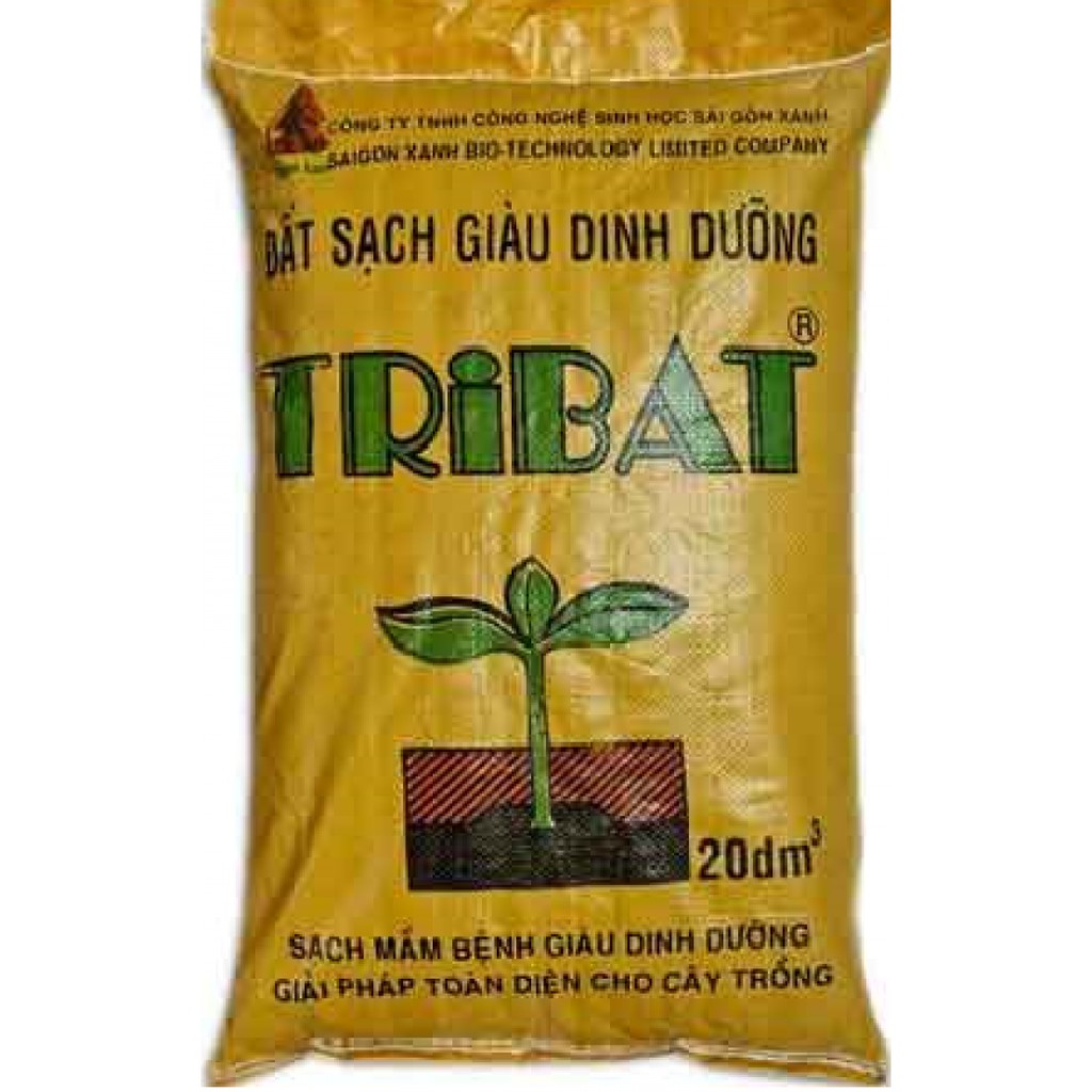 Đất sạch Tribat đất trồng cây giàu dinh dưỡng (8-10kg) 20dm3 (giao hỏa tốc)