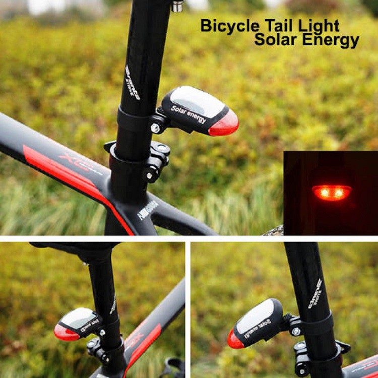 Đèn LED hậu xe đạp năng lượng mặt trời Solar energy
