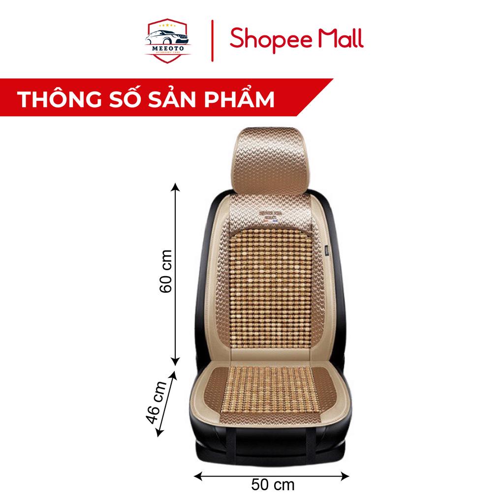 Áo Ghế Ô Tô MEEOTO Lót Ghế Ô Tô Sang Trọng Đan Hạt Gỗ Cao Cấp Chống Nóng Thoáng Lưng Chống Đau Mỏi