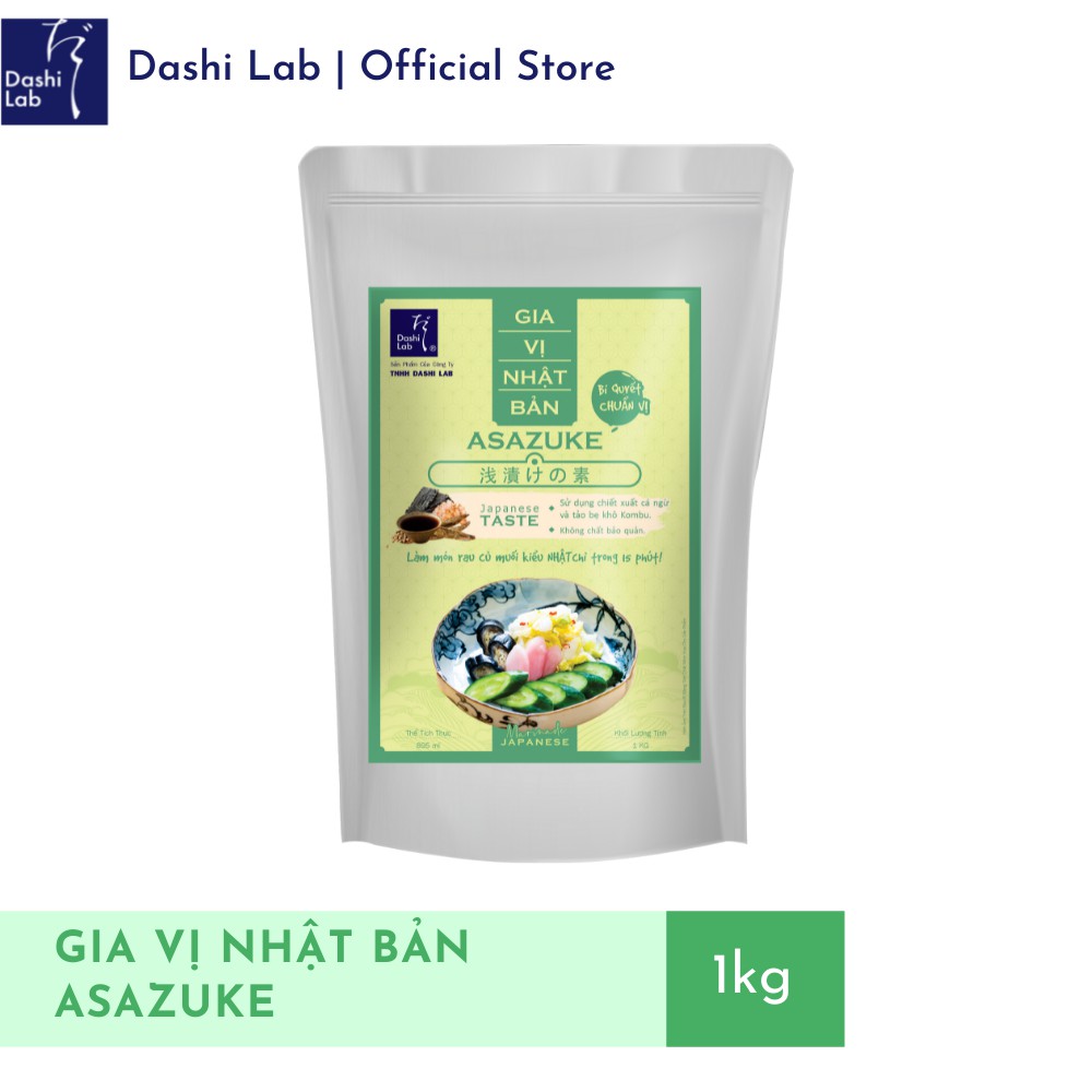 Gia vị muối chua rau củ Asazuke Nhật Bản - Dashi Lab - 1kg/túi