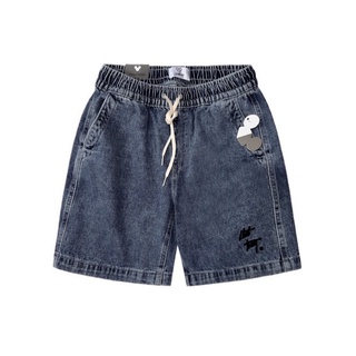 Quần bigkid blue short jean lưng thun chuottrang