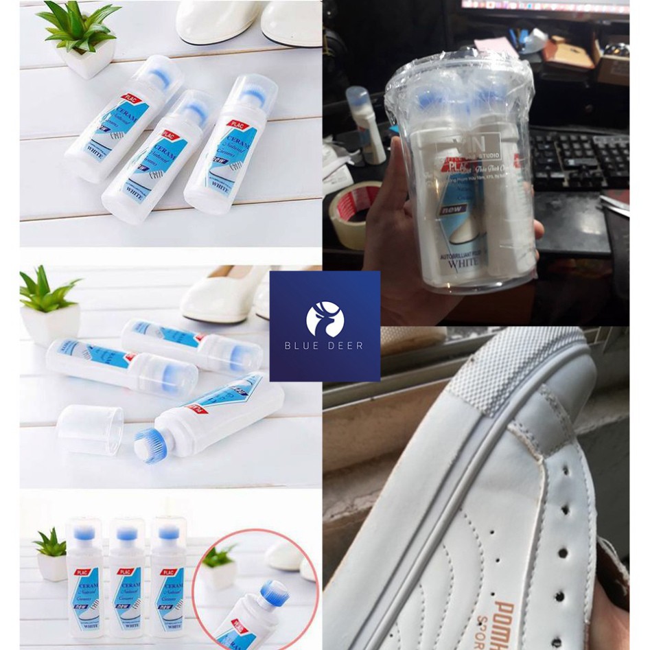 Nước vệ sinh giày Plac HÀNG THẬT trắng sạch chỉ sau 2 lần chà chà