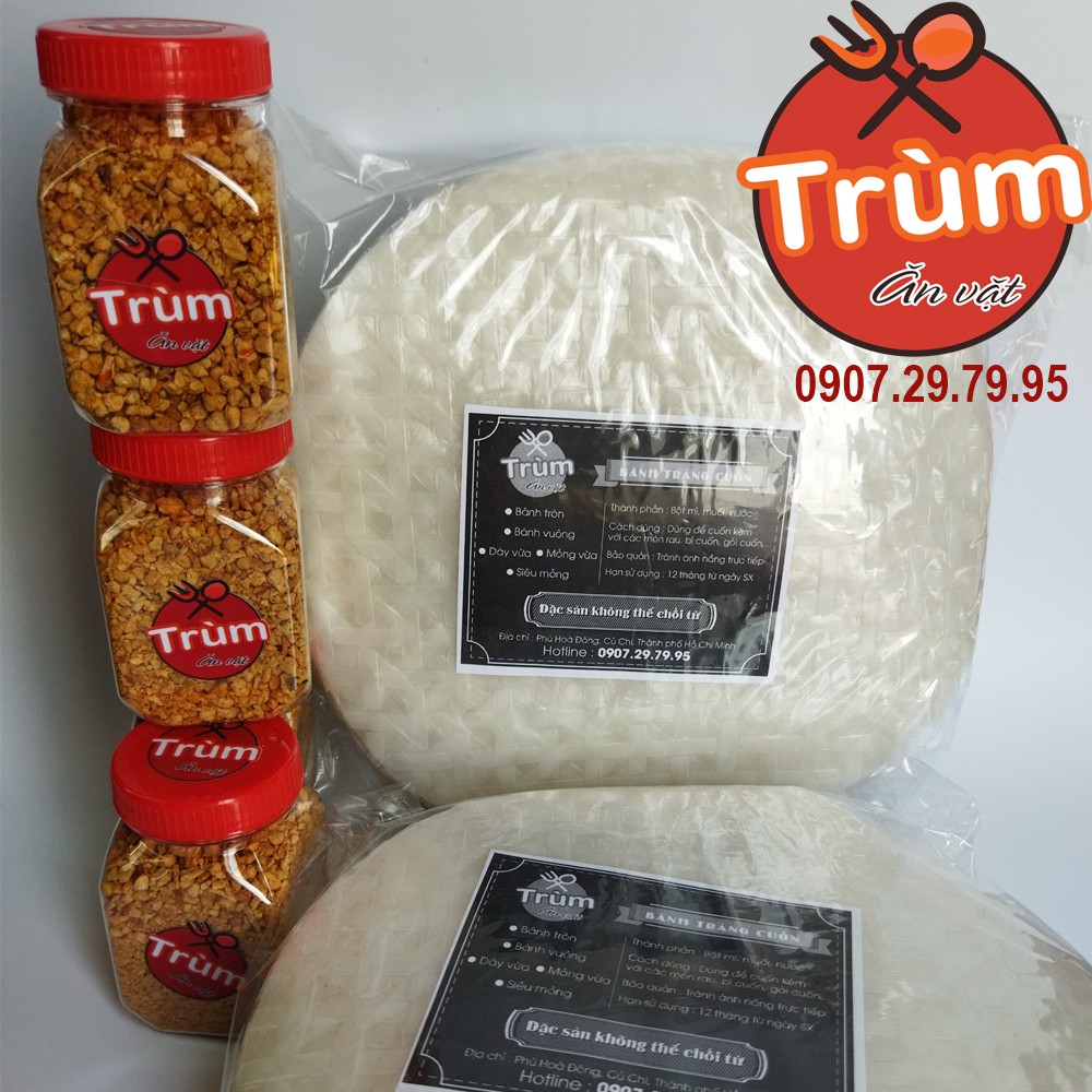 Bánh tráng cuốn thịt - loại tròn mỏng 22cm