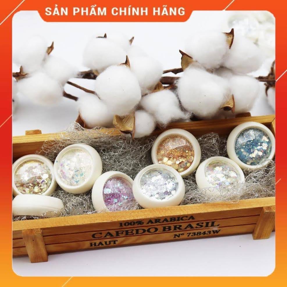 NAIL set trang trí móng tay nhũ vảy cá 9D 8 hũ