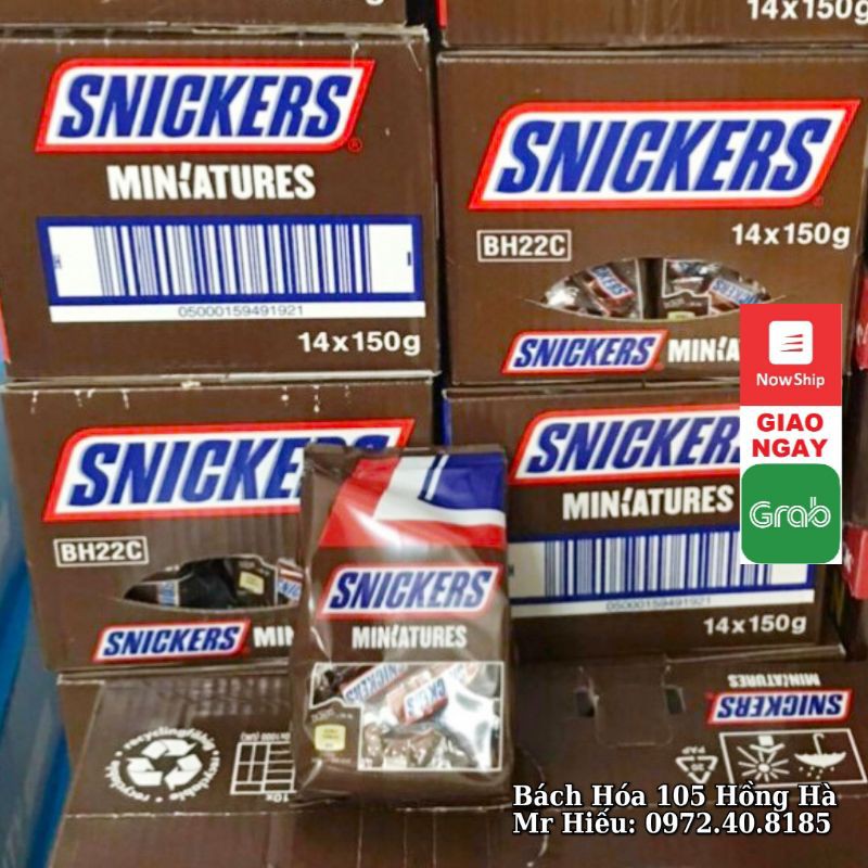 [T8/2022] Thùng kẹo Snickers 150g gồm 14 gói