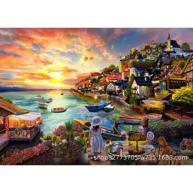 Tranh ghép hình 1000 miếng KT tranh 70x50cm/ Jigsaw Puzzle/Bộ tranh xếp hình cao cấp